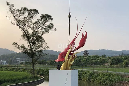 不锈钢雕塑——龙虾