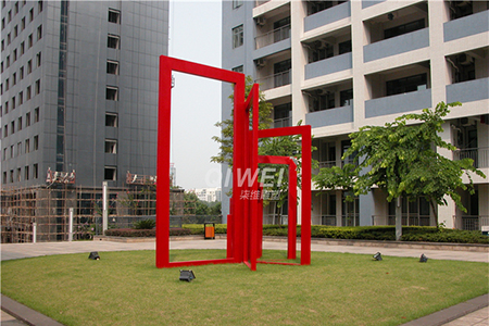  重庆江北不锈钢雕塑——《门》